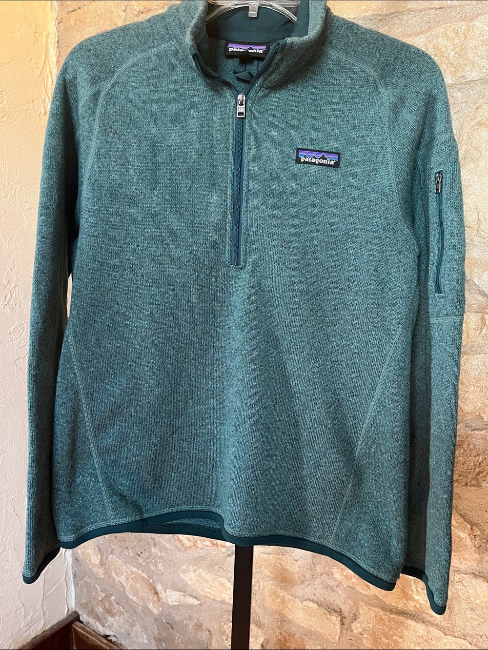 Patagonia Men’s Teal Quarter-Zip Pullover Sweater